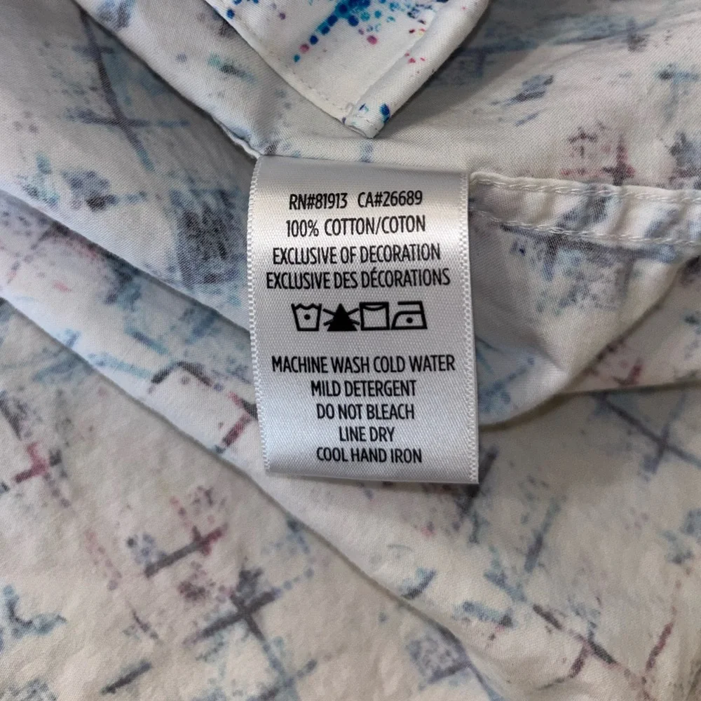 Robert Graham Shirt Mens L Cotton Short Sleeve Button Up